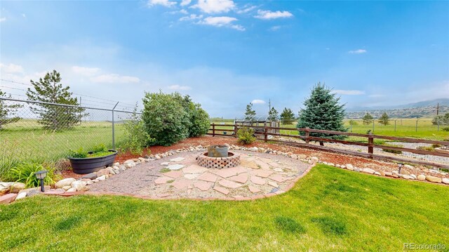 7270 Marmot Ridge Pl, Littleton, CO 80125 - view of yard with a patio