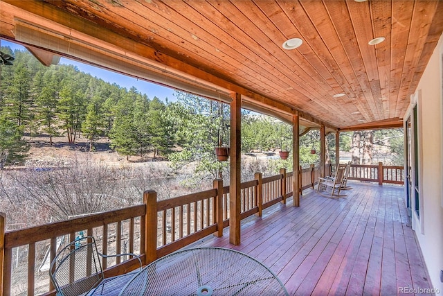 view of wooden deck