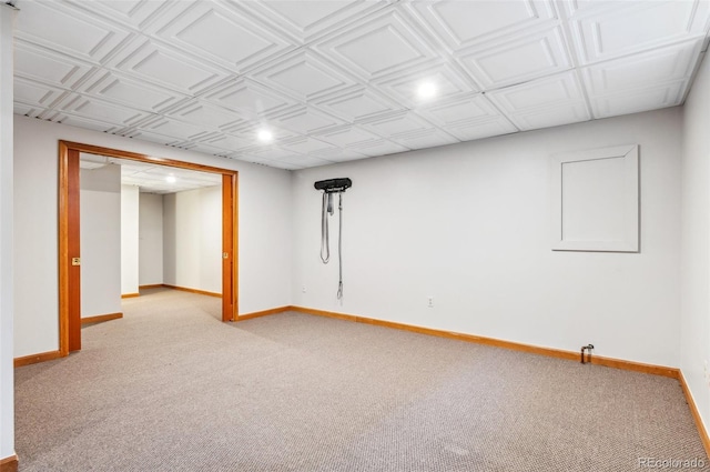 8132 Lodgepole Trl, Lone Tree, CO 80124 - finished basement with light colored carpet and recessed lighting