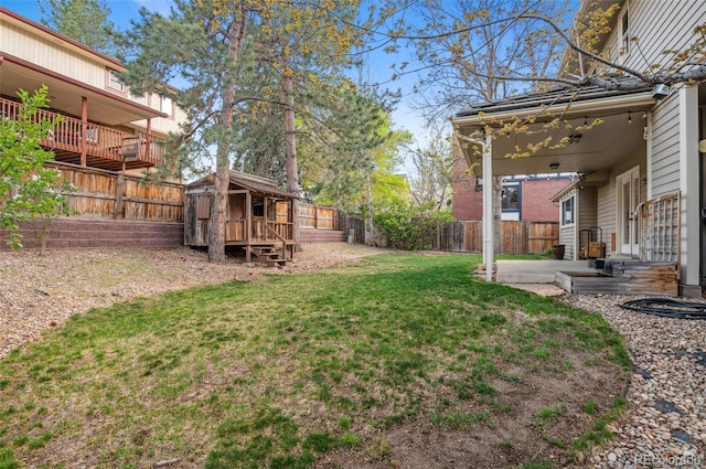 8132 Lodgepole Trl, Lone Tree, CO 80124 - fenced backyard with a patio area and a storage shed