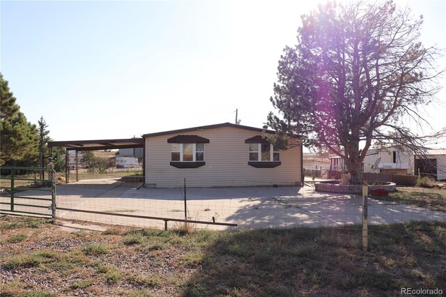 view of home's exterior featuring a patio area