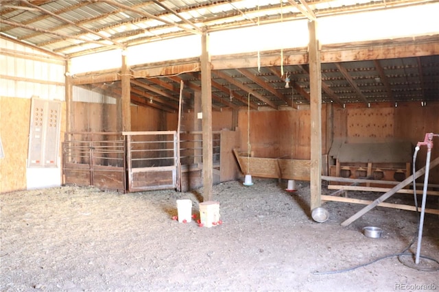 view of horse barn