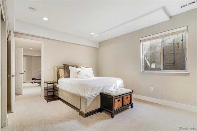 view of carpeted bedroom