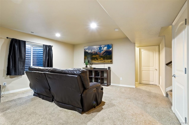 view of carpeted living room