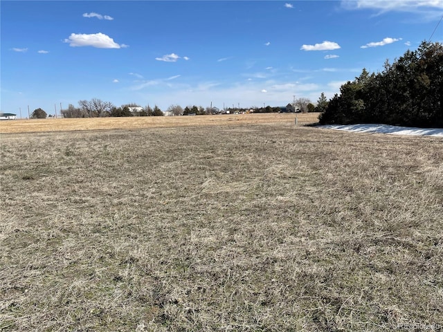 view of yard featuring a rural view