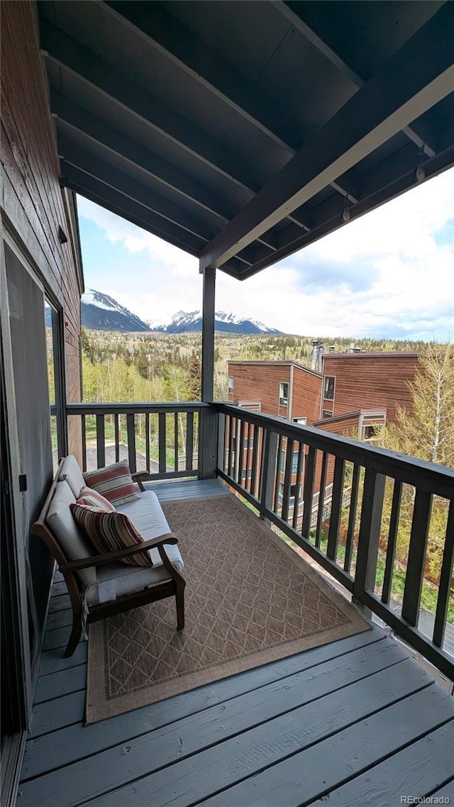 2710 Ryan Gulch Rd Unit 2731, Silverthorne, CO 80498 - wooden deck with a mountain view