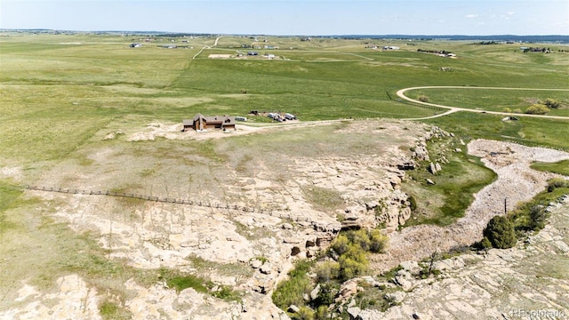 2710 Rustlers Canyon Loop, Elizabeth, CO 80107 - aerial view of property and surrounding area with rural landscape