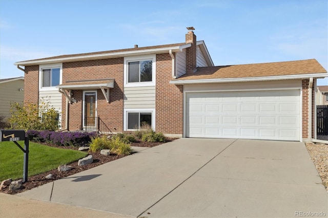 raised ranch with a garage