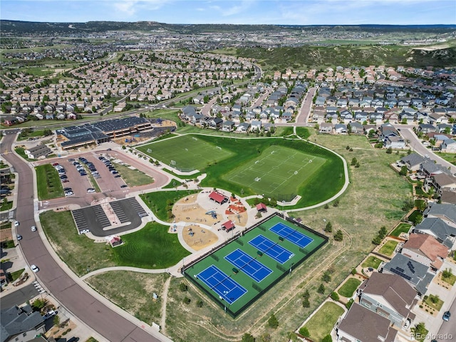 1133 Lucky Ct, Castle Rock, CO 80109 - aerial overview of property's location with nearby suburban area