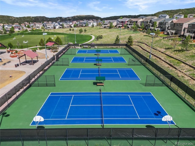 1133 Lucky Ct, Castle Rock, CO 80109 - view of tennis court with a residential view