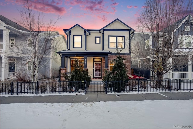 view of front of house with a porch