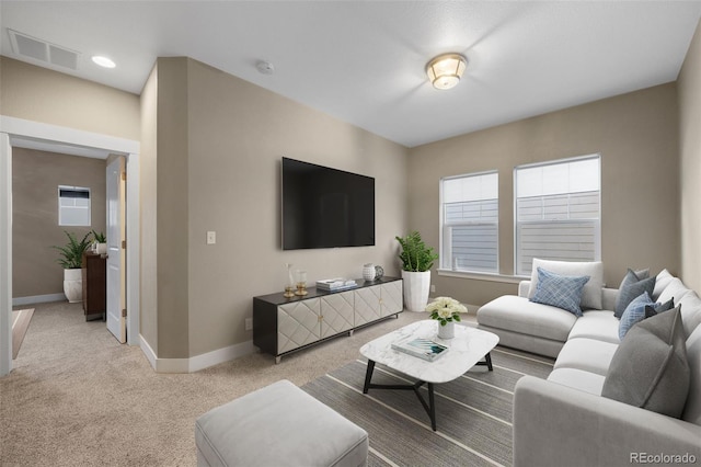 view of carpeted living room