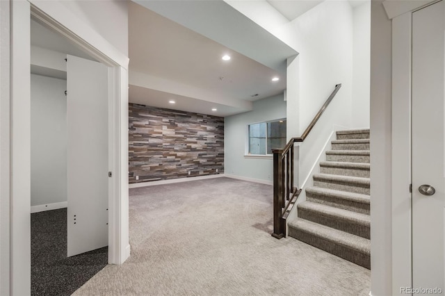 interior space with light colored carpet