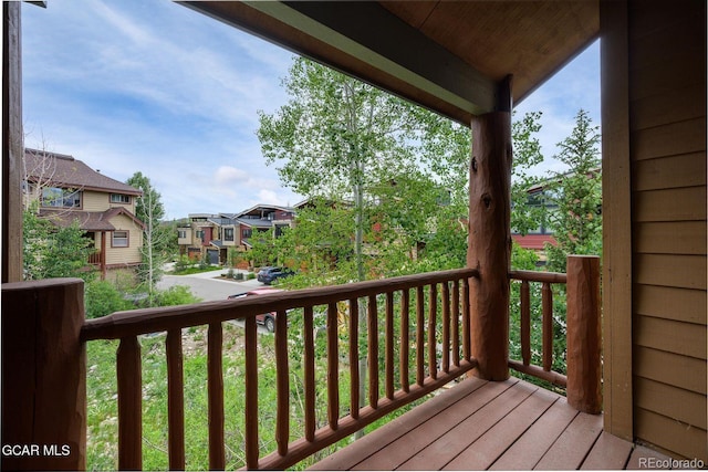 129 Logger Ln, Winter Park, CO 80482 - wooden terrace featuring a residential view