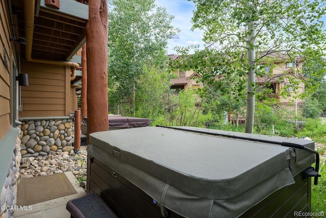 129 Logger Ln, Winter Park, CO 80482 - wooden terrace with a hot tub