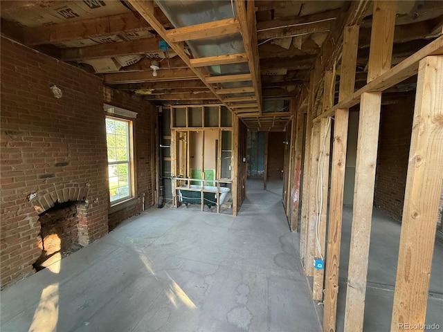 2801 Champa St, Denver, CO 80205 - miscellaneous room featuring an outdoor brick fireplace