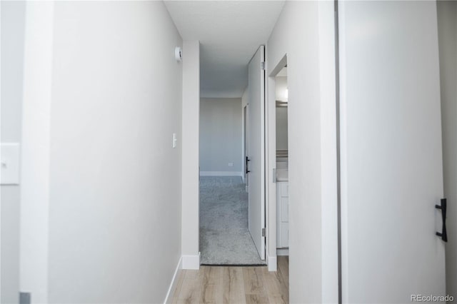 corridor featuring light hardwood / wood-style floors