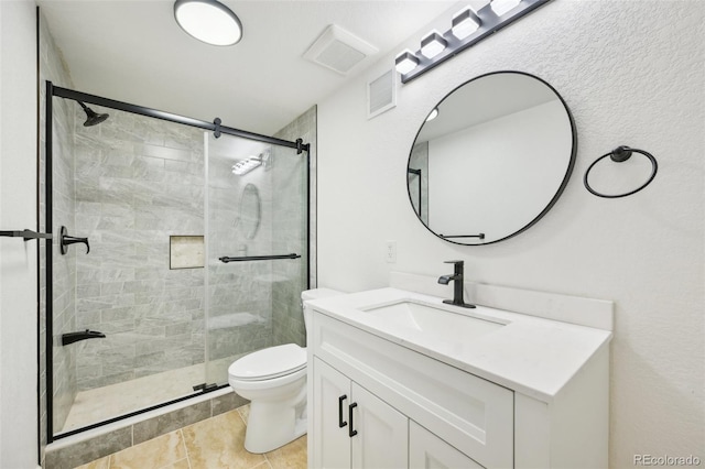 8424 E Otero Cir, Centennial, CO 80112 - full bathroom with toilet, a shower stall, and vanity