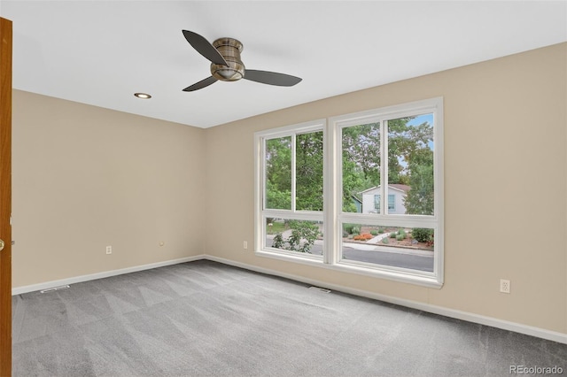 18445 W 59th Dr, Golden, CO 80403 - carpeted spare room featuring ceiling fan and recessed lighting