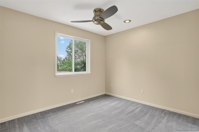 18445 W 59th Dr, Golden, CO 80403 - carpeted spare room featuring ceiling fan and recessed lighting