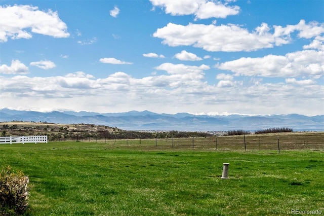 property view of mountains with a rural view