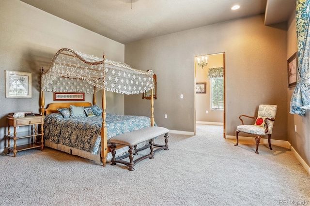 view of carpeted bedroom