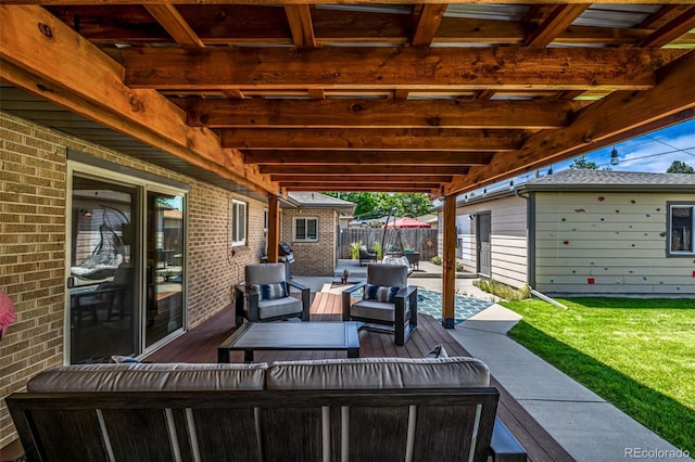 2845 Hudson St, Denver, CO 80207 - view of patio featuring an outdoor living space