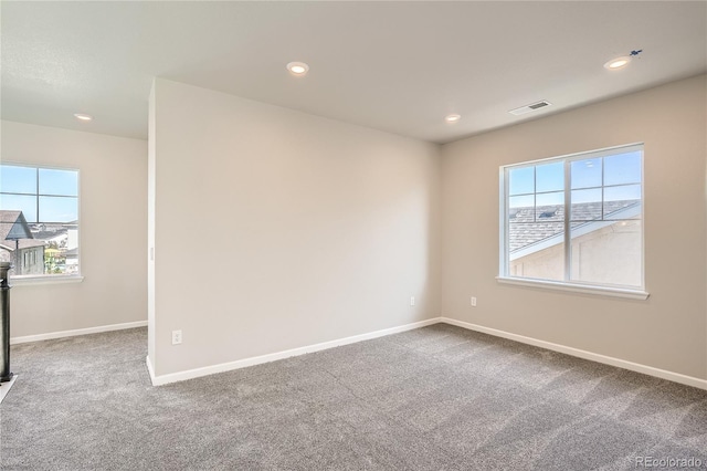 view of carpeted empty room