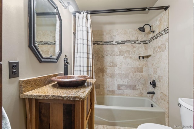 6241 Kilimanjaro Dr, Evergreen, CO 80439 - bathroom with shower / bath combo with shower curtain, toilet, and vanity
