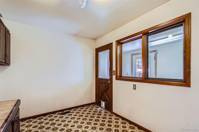 entryway with baseboards