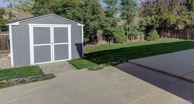 view of shed