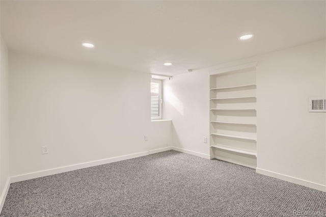 interior space featuring carpet flooring