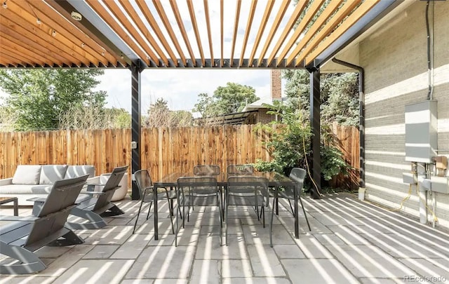 view of patio / terrace with a pergola