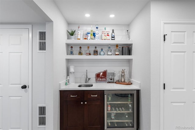 14794 Vine St, Thornton, CO 80602 - indoor wet bar with wine cooler and recessed lighting