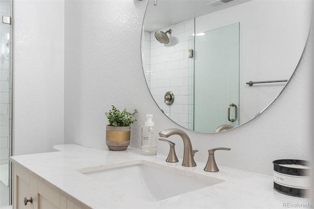 14794 Vine St, Thornton, CO 80602 - full bathroom featuring double vanity and tiled shower