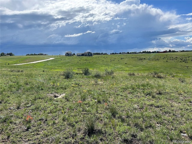 view of landscape featuring a rural view