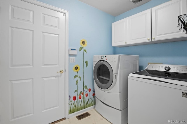 6846 Edgewood Way, Highlands Ranch, CO 80130 - washroom with cabinet space and independent washer and dryer