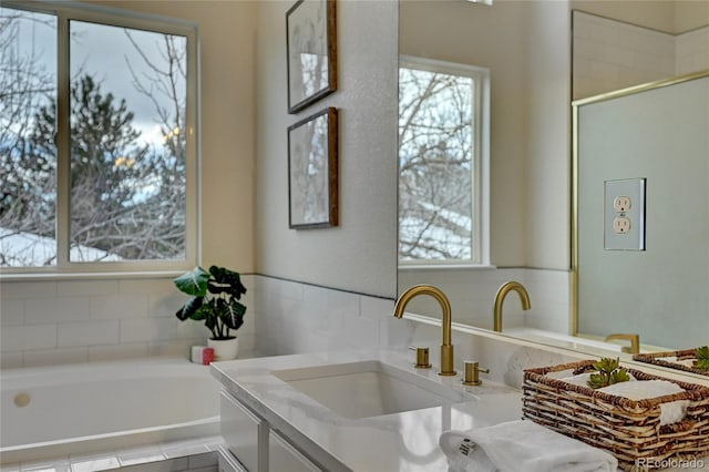 bathroom with vanity