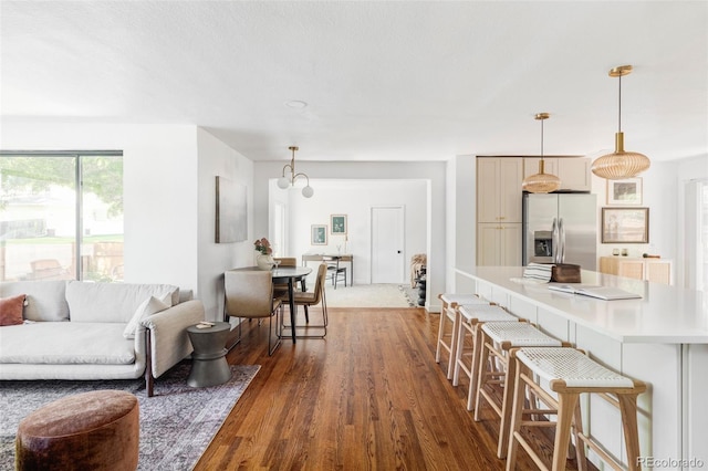 1695 E Eastman Ave, Englewood, CO 80113 - living area with wood finished floors and baseboards