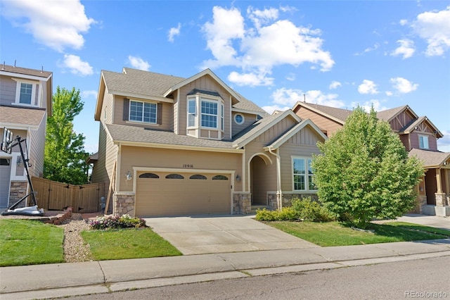 craftsman-style house featuring a garage