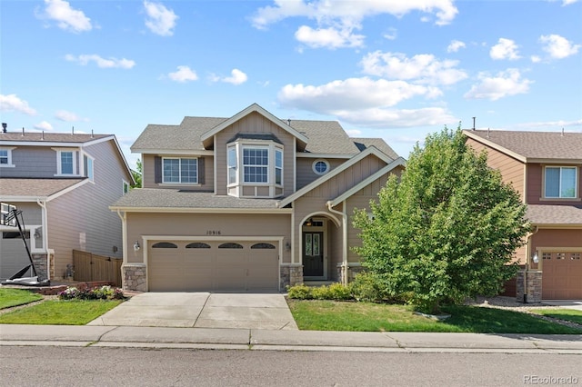 craftsman-style house featuring a garage