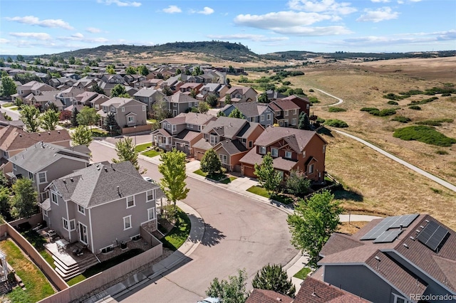 aerial view featuring a mountain view