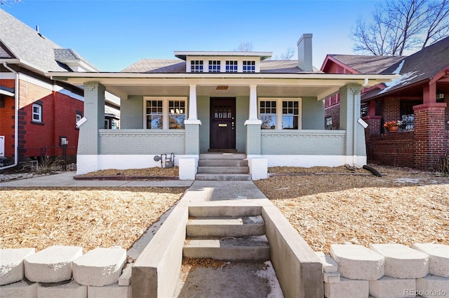 view of front of home featuring a porch