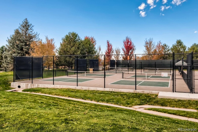 view of tennis court