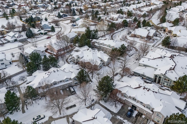 aerial view featuring a residential view