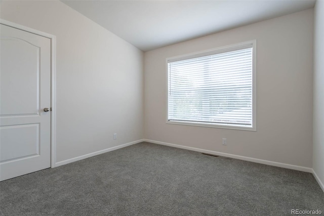 view of carpeted spare room