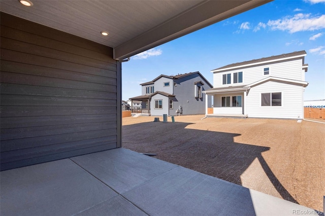 rear view of property with a patio
