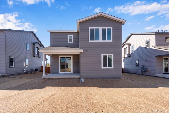 rear view of house with a patio area