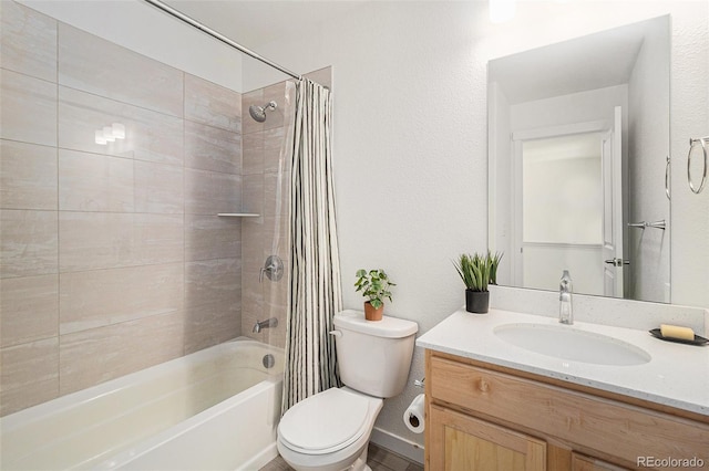 9757 Ash Ln, Thornton, CO 80229 - full bath with shower / bathtub combination with curtain, toilet, and vanity