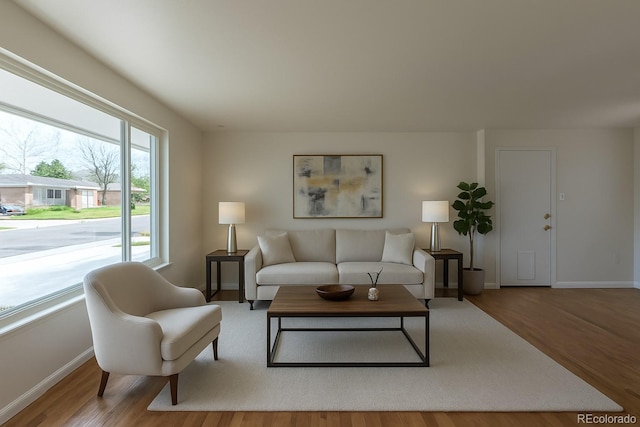 6013 W 62nd Ave, Arvada, CO 80033 - living area featuring baseboards and wood finished floors